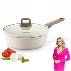 PATELNIA INDUKCJA z Powłoką CERAMICZNĄ Kremowa Konighoffer Rosti 28cm tradycyjna 85 mm 28 cm /Wzór
