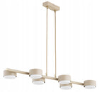 Beżowa Lampa Wisząca Żyrandol Zwis Gx53 Ecru Mono 6-punktowa metalowa oprawa sufitowa do salonu i jadalni, 30 w