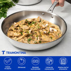 Patelnia Tramontina – Grano 28 cm, stal nierdzewna, trójwarstwowa, do wszystkich rodzajów kuchenek naczynie do