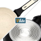 Patelnia granitowa do smażenia duszenia vilde creamtica gaz indukcja 28 cm kuchenka ceramiczna i elektryczna, zmywarka