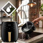 Frytkownica beztłuszczowa 2400W mocna AIR fryer 6l airfryer piekarnik 2400 w czarny