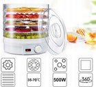 Duża suszarka do ziół grzybów owoców warzyw MOC 600W 5 tacek regulacja temp bezbarwny