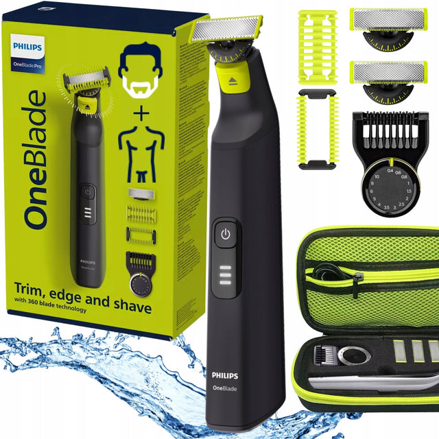 Philips OneBlade PRO 3w1 Elektryczna Maszynka Trymer Brody i Ciała + etui