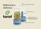 Kiełkownica Słoikowa - kiełki naczynie do uprawy kiełków w domu 545ml kiełkowanie nasion, zdrowe dodatki sałatkowe