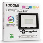 Halogen LED 100W Naświetlacz Zewnętrzny Reflektor Lampa z Czujnikiem Ruchu oprawa do ogrodu, podjazdu i elewacji, 7000