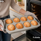 Forma do pieczenia bułek Blacha Silikonowa Perforowana non-stick 8 sztuk do wypieku pieczywa i bagietek, można myć w