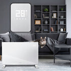 Grzejnik elektryczny szklany konwektorowy EVI aż 2400W energooszczędny+WiFi 835 mm 450 mm grzewcza biały