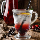 6x Szklanki DO KAWY HERBATY napojów kubki szklane 315 ml bezbarwne, do mycia w zmywarce