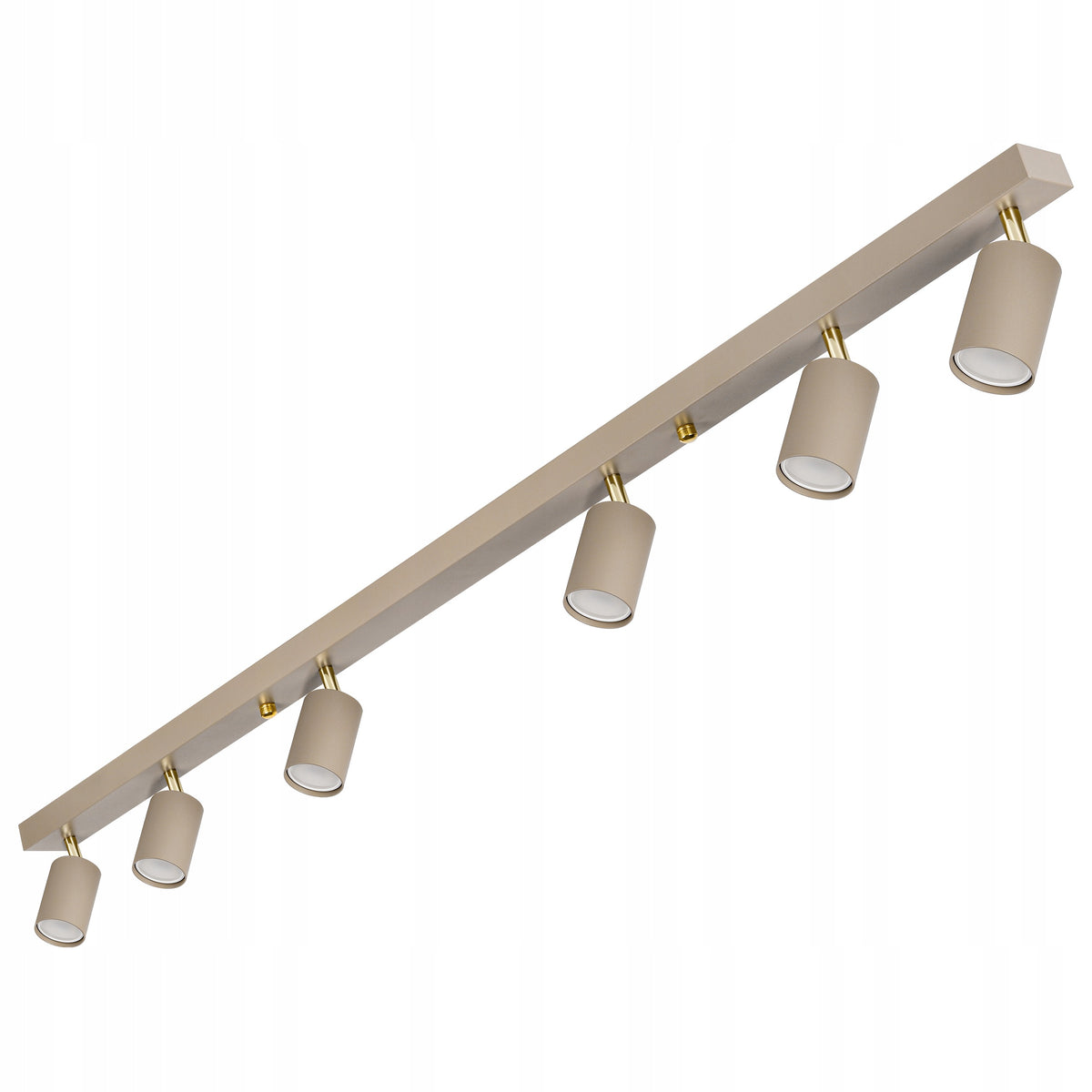 LAMPA SUFITOWA 6x GU10 LED wisząca żyrandol kinkiet oprawa Beżowa Kaszmir oświetlenie punktowe prostokątne, złote do