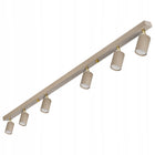 LAMPA SUFITOWA 6x GU10 LED wisząca żyrandol kinkiet oprawa Beżowa Kaszmir oświetlenie punktowe prostokątne, złote do