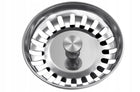 Sitko do zlewozmywaka zlewu korek syfon srebrny automatyczny metalowy koszyczek odpływowy 81 mm filtr kuchenny