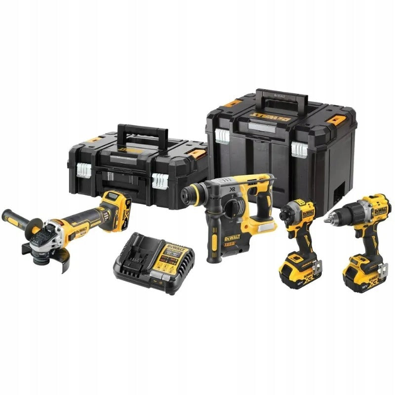 Zestaw DeWALT DCK429P3 4 narzędzia DCD805 DCF850 DCH273 DCG405 18V XR 3x5Ah młotowiertarka szlifierka kątowa wkrętarka