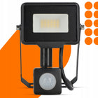 Halogen LED Naświetlacz z Czujnikiem Ruchu Zmierzchu 20W IP65 lampa PIR reflektor do ogrodu, 1600 lm, 4500 K, światło
