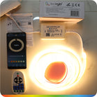 Zestaw taśma LED COB 10m 230V biała neutralna 4000K cięta CO 10cm bluetooth oświetlenie dekoracyjne, listwa świetlna