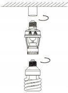 Oprawka żarówki E27 z czujnikiem ruchu zmierzchu PIR LED do lampy sensor automatyczne włączanie światła, adapter z