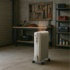 Grzejnik Olejowy Elektryczny Termostat Energooszczędny 1500W 7 Żebrowy Duży 20 mm 55 mm grzewcza biały