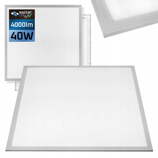 Lampa sufitowa plafon LED 40W kaseton panel 60x60cm 4000K podwieszany oprawa kwadratowa, zintegrowane źródło światła, neutralna barwa