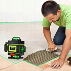 Poziomica laserowa 16 linii laser krzyżowy + statyw 150 CM +2AKU zestaw XXL zielony niwelator 360° do prac remontowych