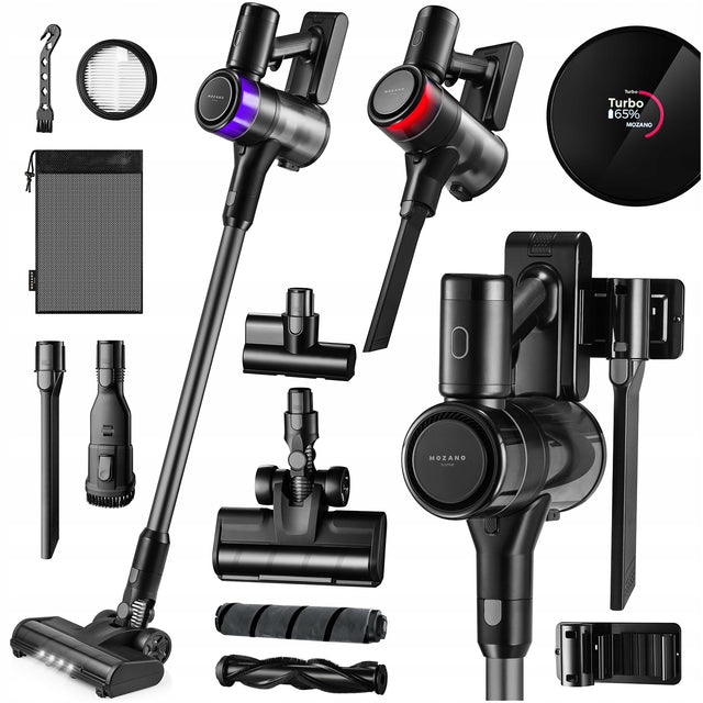 Odkurzacz bezprzewodowy pionowy ręczny 14w1 LED mozano handy PRO akumulatorowy, filtr hepa, pojemnik 0,6 l, czas pracy do 55 min