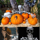 Szkielet człowieka kościotrup 90 CM DUŻY halloween ozdoby dekoracje duch XL plastikowa figura stojąca, rekwizyt na