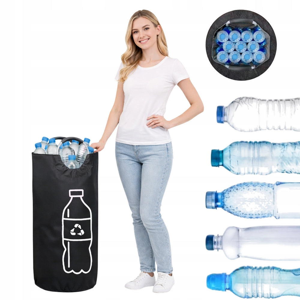 Torba kosz worek na butelki kaucyjne zwrotne plastik puszki szkło 82 L pojemnik do segregacji odpadów, recykling