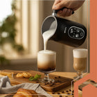 Spieniacz do Mleka Kawy Elektryczny Podgrzewacz 4w1 500W LED 270ml BPA free automat latte cappuccino, czarny dzbanek