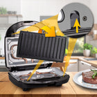 Opiekacz wielofunkcyjny ST250 Eldom 5 w 1 Tosty Grill Gofry Orzeszki Donaty nominalna srebrny/szary