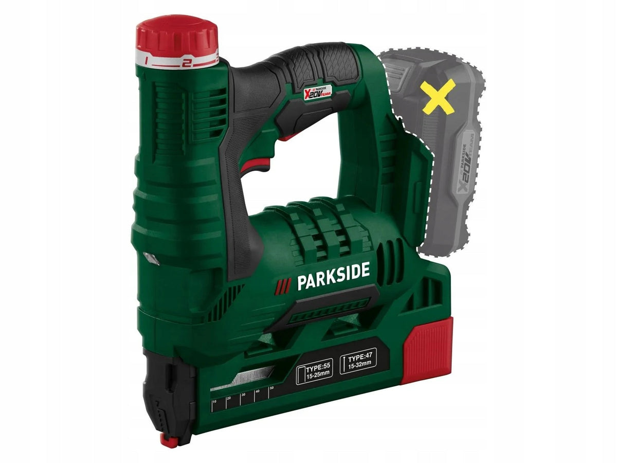 Parkside zszywacz akumulatorowy 20 V + zszywki + walizka PAT 20-Li A1 taker do mocowania tkanin, folii i materiałów