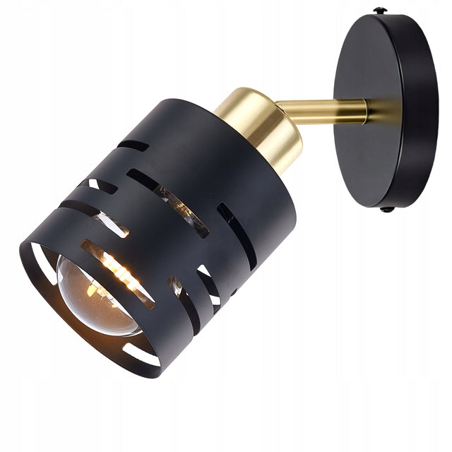 Kinkiet ścienny wewnętrzny lampa ścienna czarny E27 ruchomy LED oprawa kierunkowa aluminiowa do czytania maks. 35 w