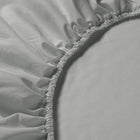 Ikea dvala prześcieradło z gumką 140x200 szare 100% bawełna na materac do 26 cm, tekstylia do łóżka
