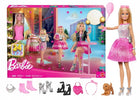 LALKA BARBIE ADWENTOWY KALENDARZ MODOWY 24 niespodzianki + lalka JFL63 stojący
