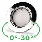 6x Oprawa Podtynkowa 6W Halogenowa Lampa Sufitowa Ruchoma Żarówka LED GU10 oczko metalowe srebrne punktowe do zabudowy