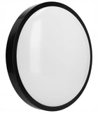Plafon LED lampa sufitowa 2XE27 czarna oprawa natynkowa panel okrągły do salonu, kuchni i korytarza, głębokość 7,5 cm