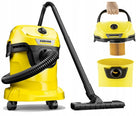 Odkurzacz karcher WD3 MAX bezworkowy przemysłowy turbo power XXL LUX yellow do warsztatu, zbiornik 17 l, moc 1400 w