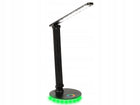 LAMPKA NA BIURKO BIURKOWA LED DO CZYTANIA SZKOLNA DOTYK REGULOWANA RGB USB lampa stołowa ściemniana czarna 35 cm 9 W