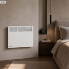 Grzejnik elektryczny energooszczędny konwektorowy przenośny Wifi 500W NUO+ 480 mm 430 mm grzewcza biały