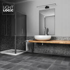 Lampa łazienkowa LL WALL LAMP 12W czarna kinkiet nad lustro 60cm LED IP44 oprawa ścienna do umywalki zintegrowane