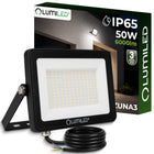 Naświetlacz LED Halogen 50W 6000lm IP65 Reflektor budowlany Lampa do Garażu oświetlenie robocze warsztatowe zewnętrzne
