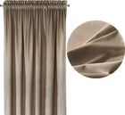 Gotowe zasłony welurowe velvet 140x270 na taśmie żabki różne kolory kotara do salonu i sypialni, zaciemniająca, beżowa