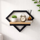 Kwietnik wiszący ścienny metalowy półka na kwiaty doniczkę ścianę loft stojak roślinny czarny 19 cm