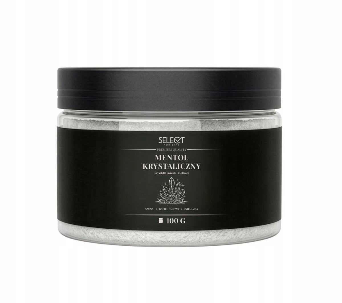 Mentol Krystaliczny 100g (0,1kg) Premium – Sauna, Inhalacja, Aromaterapia