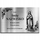 Tabliczka nagrobkowa nagrobna grób srebrna 32X21 Ś.P imię nazwisko maryja metalowa na pomnik cmentarny