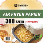 300x Wkład Air Fryer Tacki Papierowe do frytkownicy beztłuszczowej 23x23 cm papier do pieczenia brązowy 100 szt.