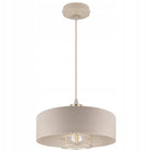 Lampa Sufitowa Oprawa Wisząca E27 Żyrandol Kaszmirowa Złota 30cm do salonu, sypialni i jadalni, beżowy klosz, 1 punkt