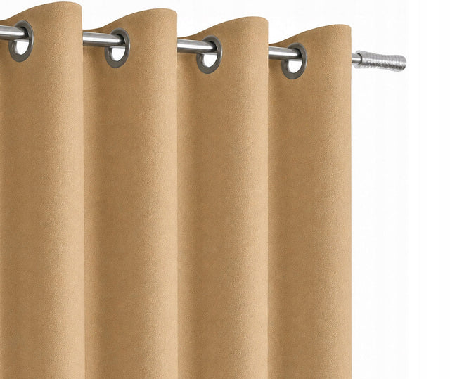 Zasłona zaciemniająca 90% na przelotkach 140x240cm panel okienny do sypialni i salonu, różowa gładka tkanina poliestrowa 200 g/m²