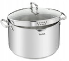 Garnek ze stali nierdzewnej z pokrywką TEFAL Duetto+ 28cm G7196456 indukcja do zup i gotowania, 10,1 l, do piekarnika i