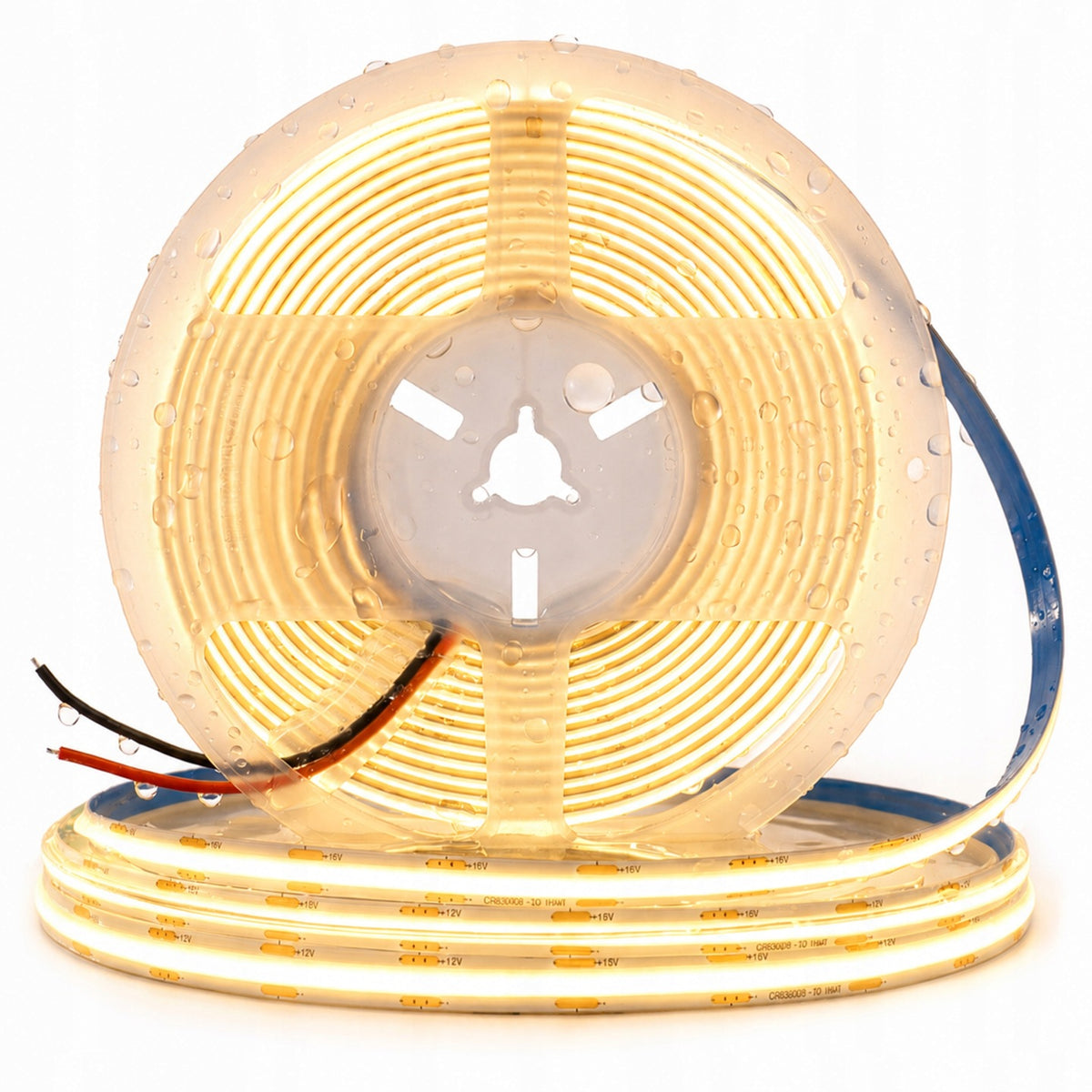 Taśma LED wodoodporna COB 12V 2700K 50W 5m neon Rolka Ciepła IP65 pasek świetlny, podświetlenie dekoracyjne, białe
