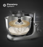 Robot kuchenny planetarny mikser z misą stalową 6,2l + 3 końcówki mocny do wyrabiania ciasta, ubijania i ucierania, 6