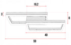 Lampa Sufitowa LED Wisząca Nowoczesna Żyrandol Plafon 48W Biała Neutralna do salonu i jadalni, aluminiowa, 2 punkty