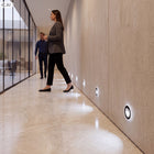 Opawa schodowa Oświetlenie schodowe Lampka LED 230V Okrągła CZARNA PREMIUM 2W z wymiennym źródłem światła do korytarza